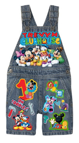 Mickey Mouse clubhouse Overalls-Mickey Mouse clubhouse Birthday Overalls-Mickey Mouse clubhouse Birthday outfit