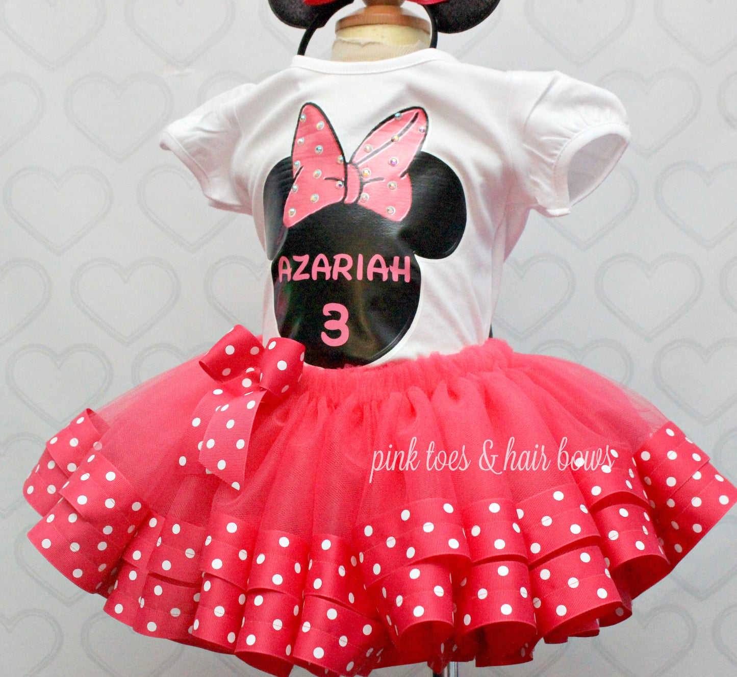 Mouse Tutu set- mouse outfit- mouse birthday outfit