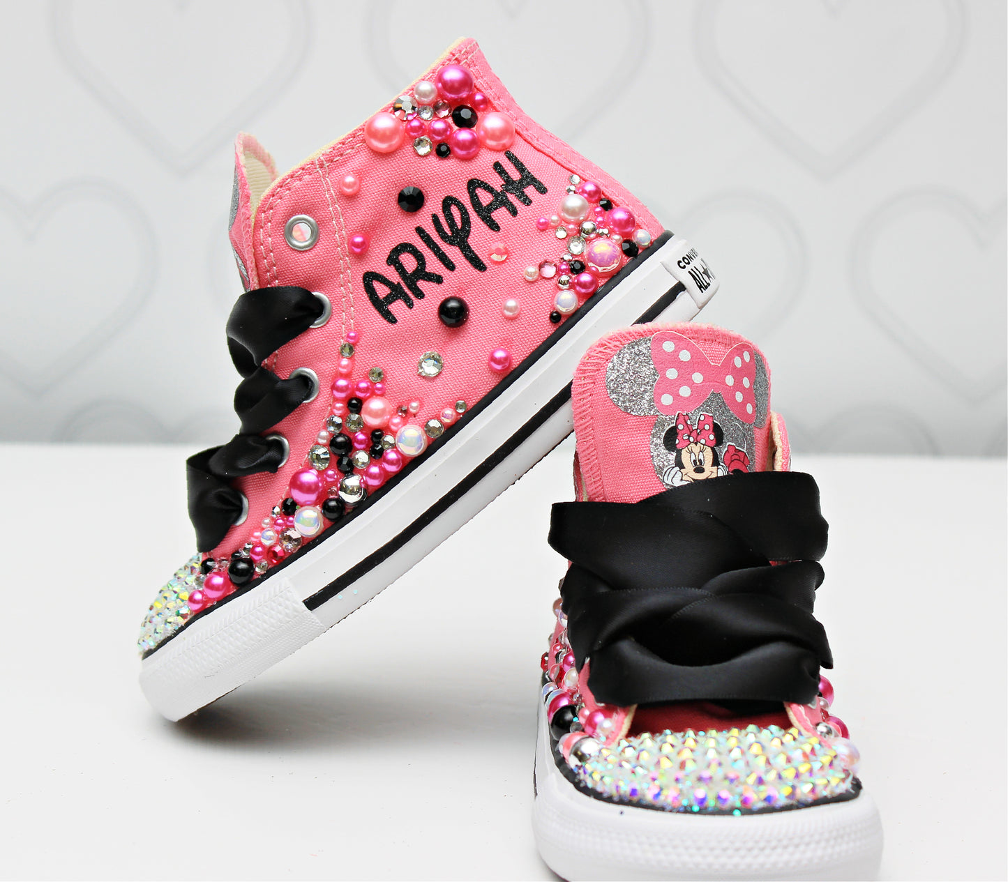 Minnie shoes- Minnie bling Converse-Girls Minnie Shoes