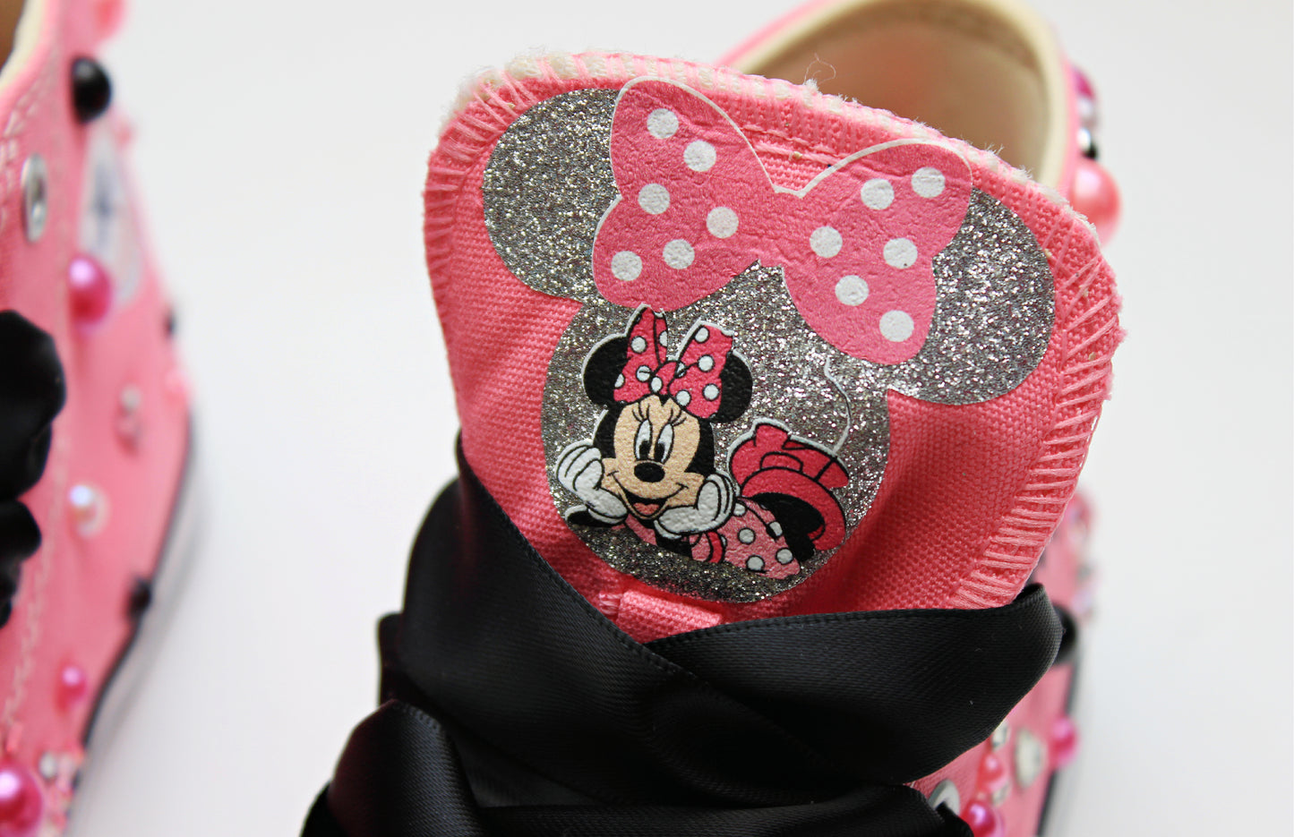 Minnie shoes- Minnie bling Converse-Girls Minnie Shoes