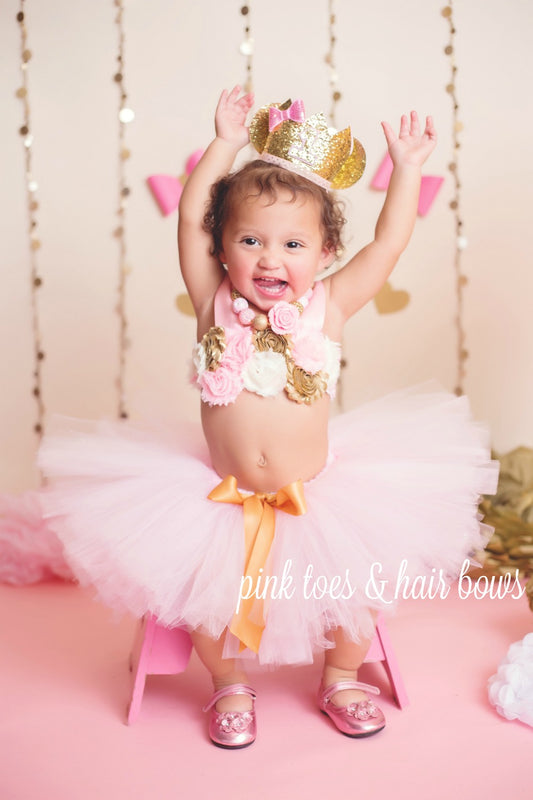 Minnie Mouse Pink & Gold Cake Smash Set