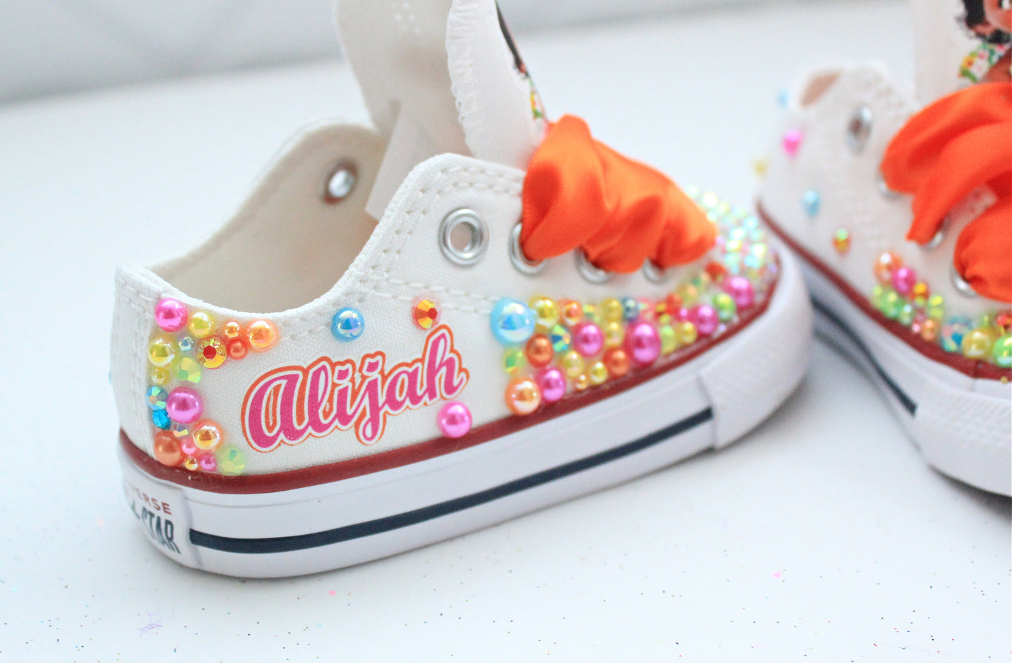 Moana shoes- Moana bling Converse-Girls Moana Shoes-Moana converse