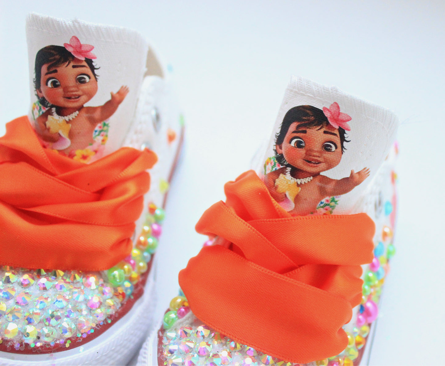 Moana shoes- Moana bling Converse-Girls Moana Shoes-Moana converse
