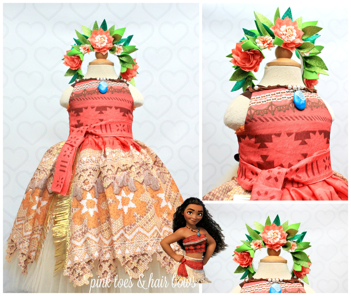 Moana Dress- Moana costume- Moana tutu dress-Moana party-Moana birthday