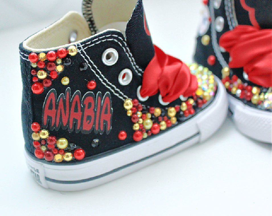 Minnie shoes- Minnie bling Converse-Girls Mouse Shoes- Mouse Converse