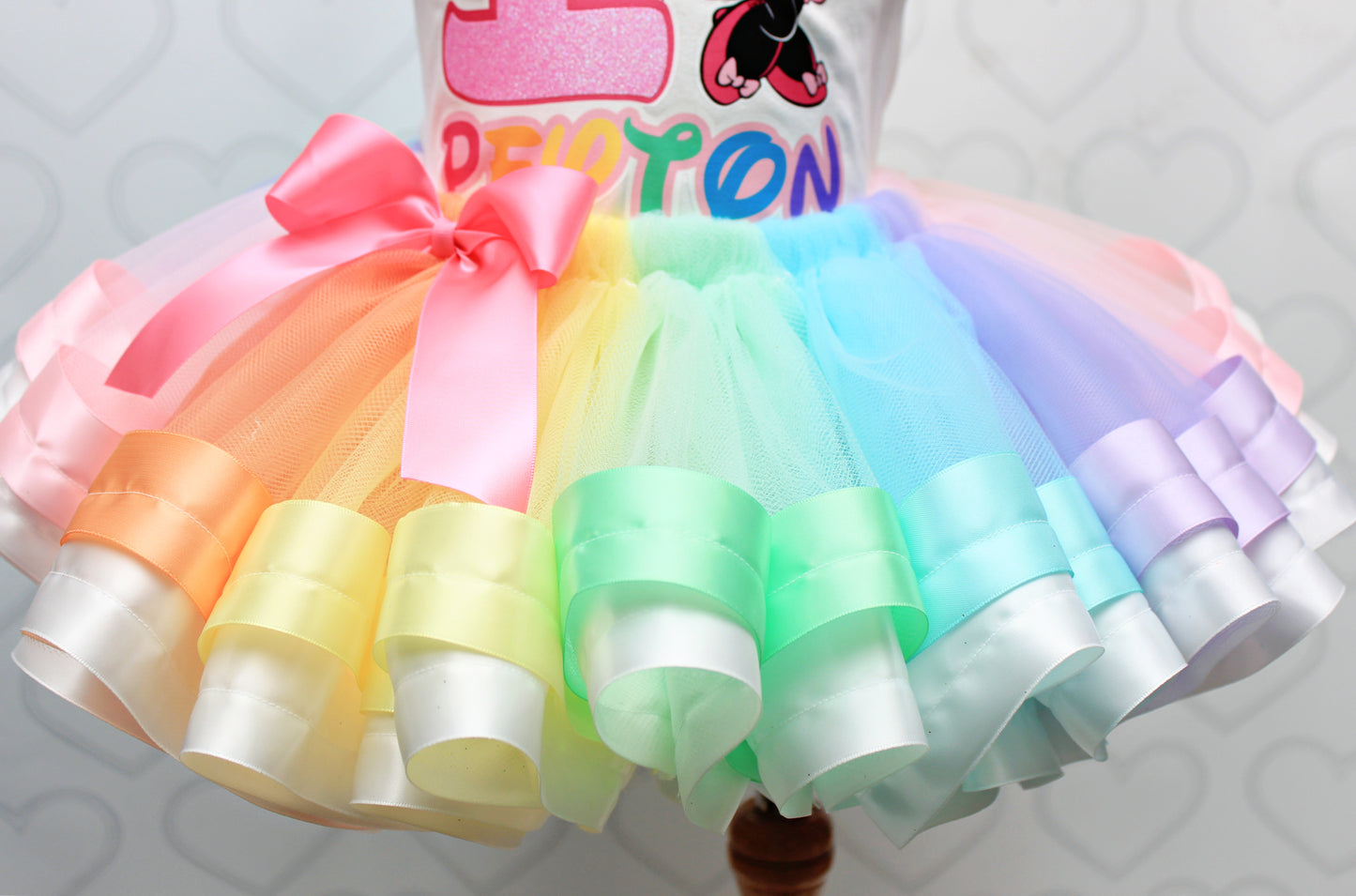 Mouse Tutu set- mouse outfit- mouse birthday outfit-Pastel mouse tutu