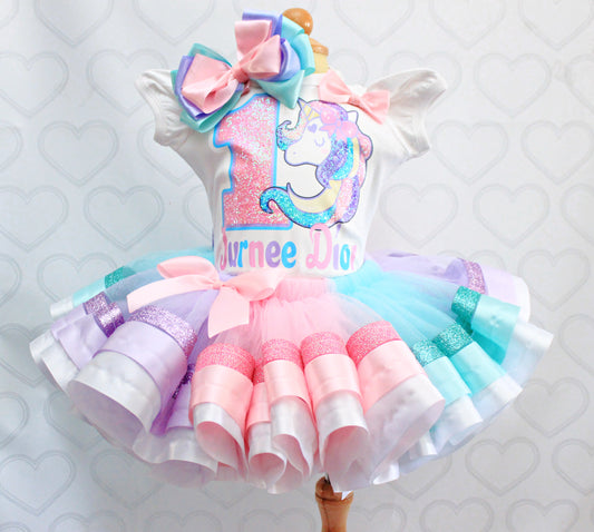 Unicorn tutu set- Unicorn outfit-Unicorn dress- unicorn party-unicorn birthday-Deluxe