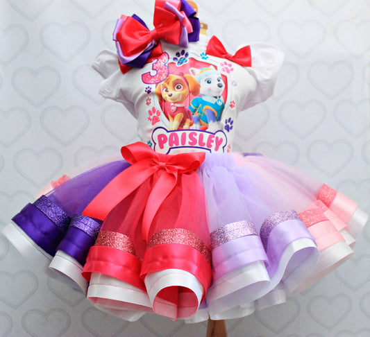 Skye Tutu set-Skye outfit-Skye dress- Paw patrol tutu set