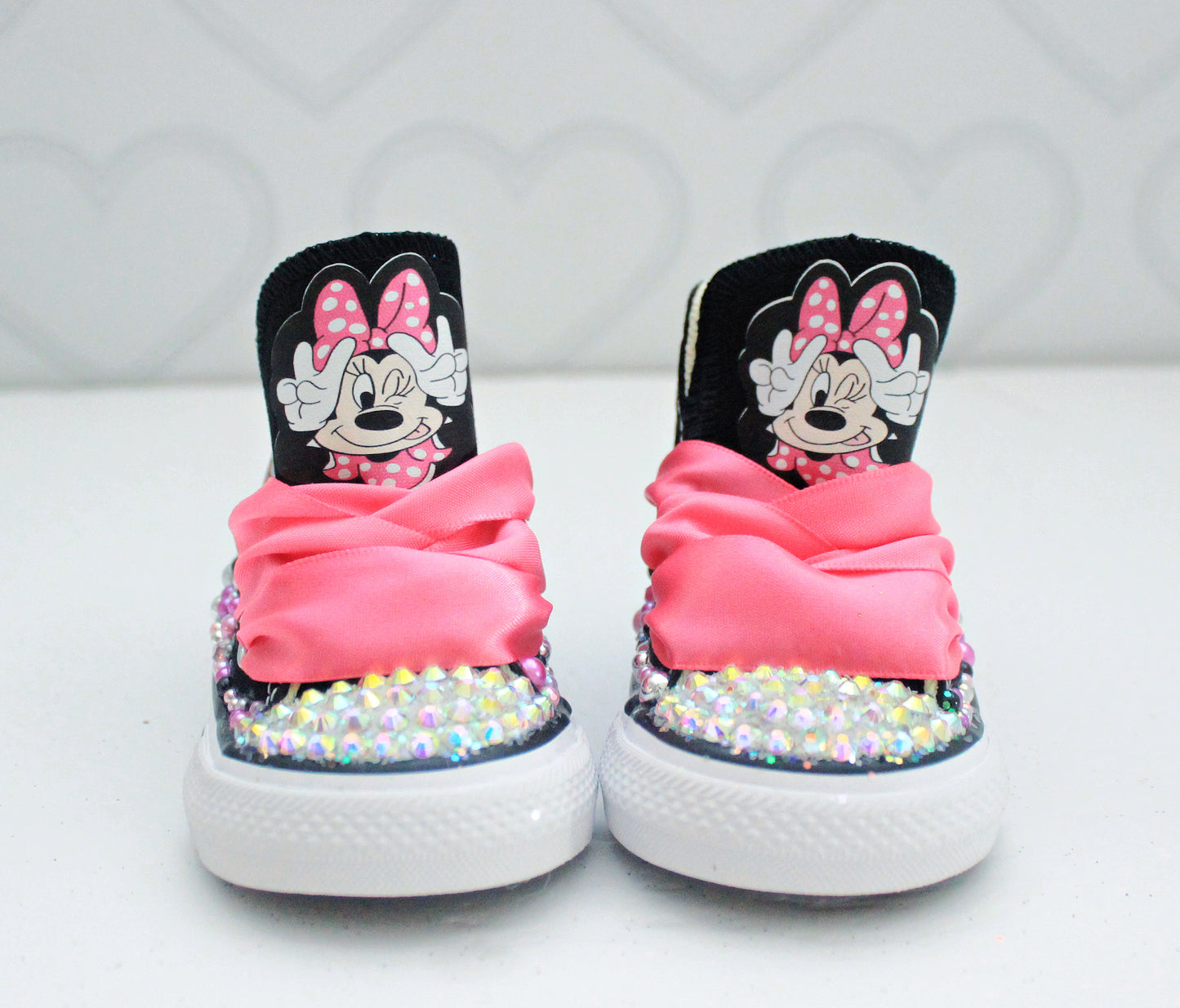 Minnie shoes- Minnie bling Converse-Girls Minnie Shoes