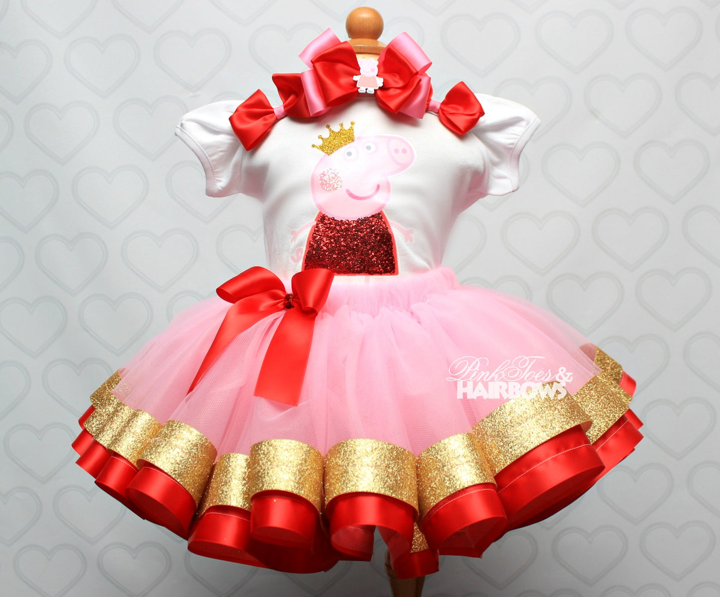Peppa the Pig tutu set-Peppa the Pig outfit-Peppa the Pig dress