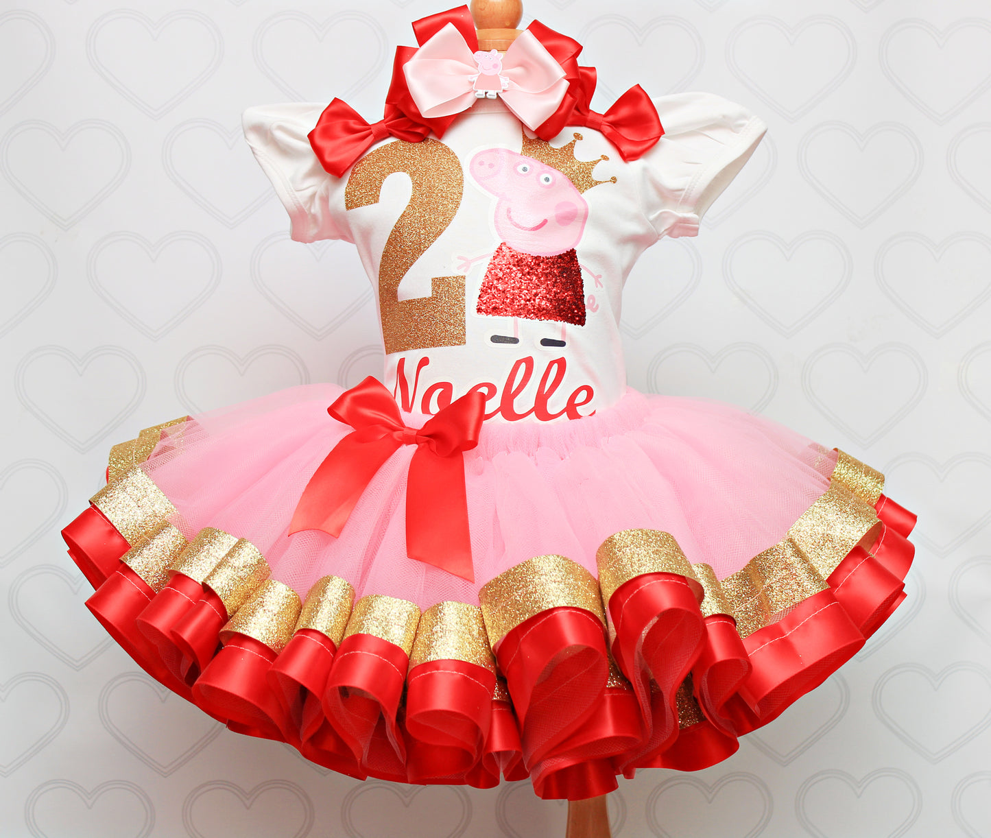 Peppa the Pig tutu set-Peppa the Pig outfit-Peppa the Pig dress