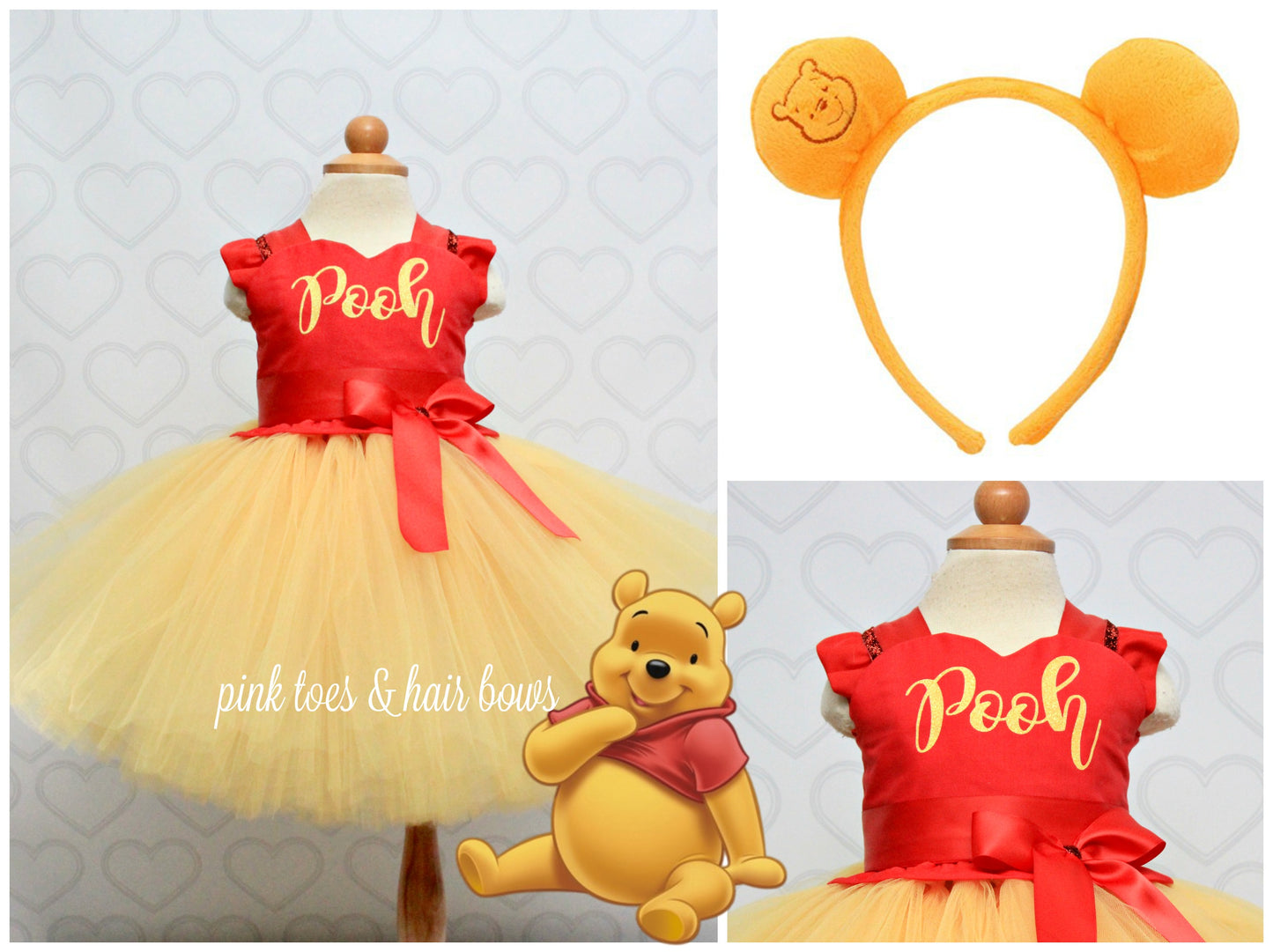 Winnie the pooh Costume-Winnie the pooh Tutu Dress- Winnie the pooh dress