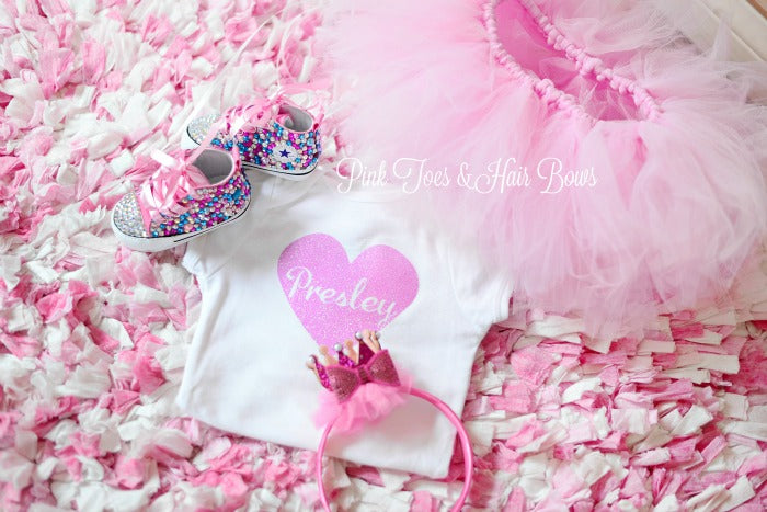 Presley in Pink Tutu Set-Birthday tutu set