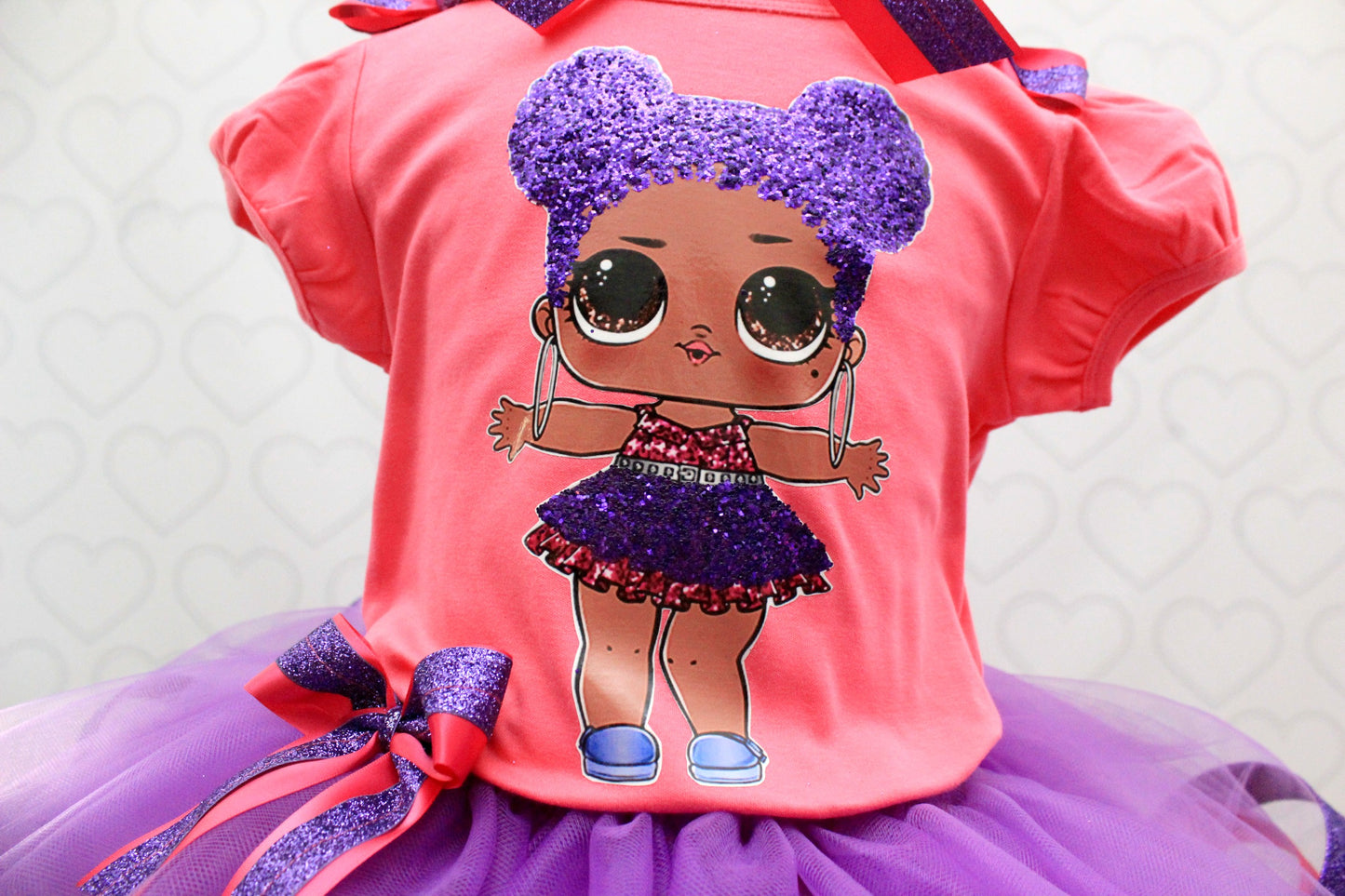 Purple Queen lol surprise doll tutu set-Purple queen lol surprise outfit-Purple queen lol dress