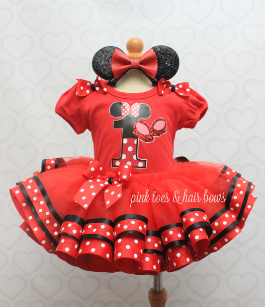 Mouse Tutu set- mouse outfit- mouse birthday outfit