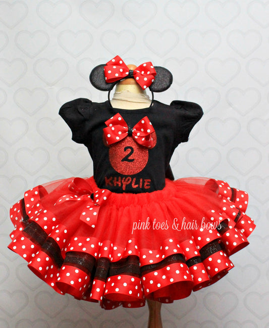 Mouse Tutu set- mouse outfit- mouse birthday outfit