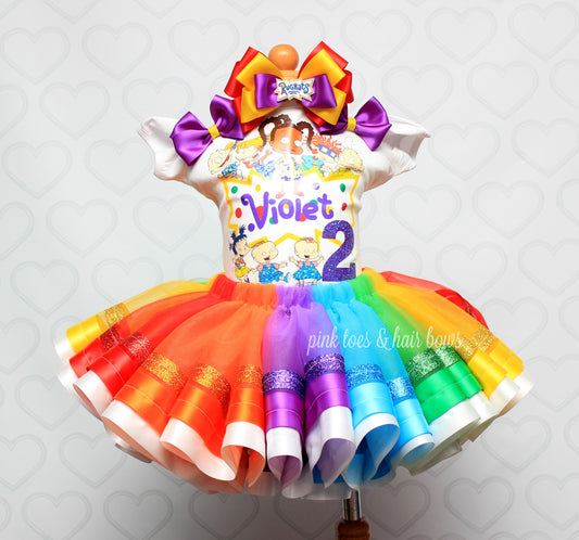 Rugrats tutu set- Rugrats outfit-Rugrats dress-Rugrats birthday(deluxe)
