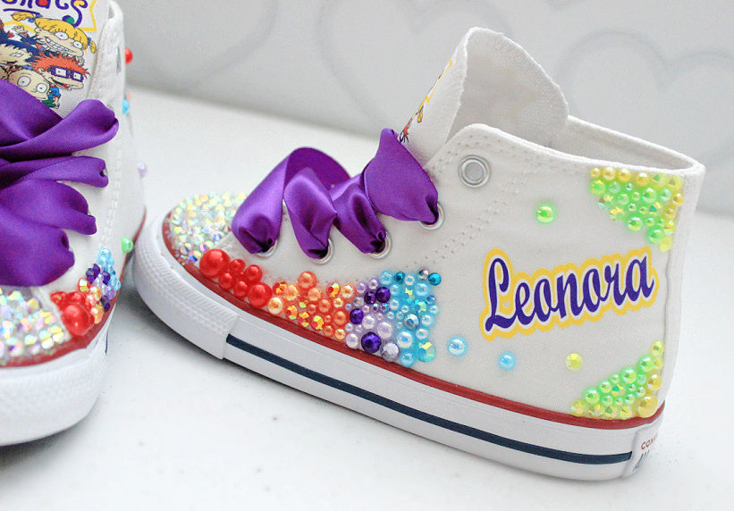 Rugrats shoes- Rugrats bling Converse-Girls Rugrats Shoes-Rugrats Converse