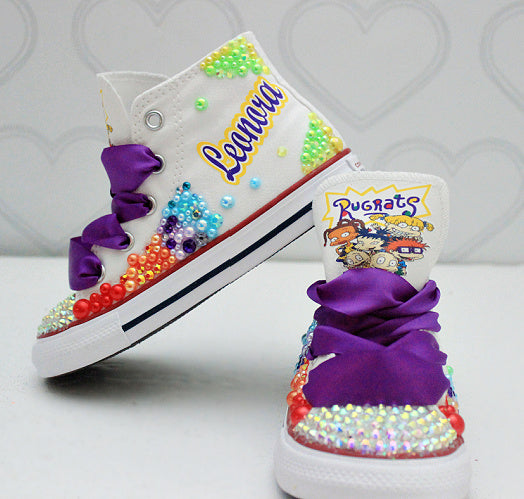 Rugrats shoes- Rugrats bling Converse-Girls Rugrats Shoes-Rugrats Converse