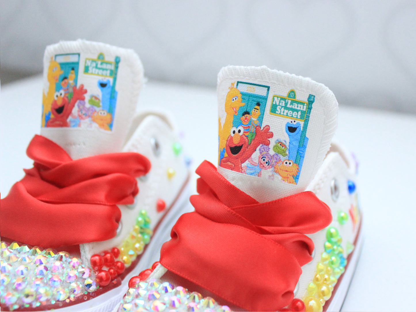 Sesame street shoes- Sesame street bling Converse-Girls Sesame street Shoes-