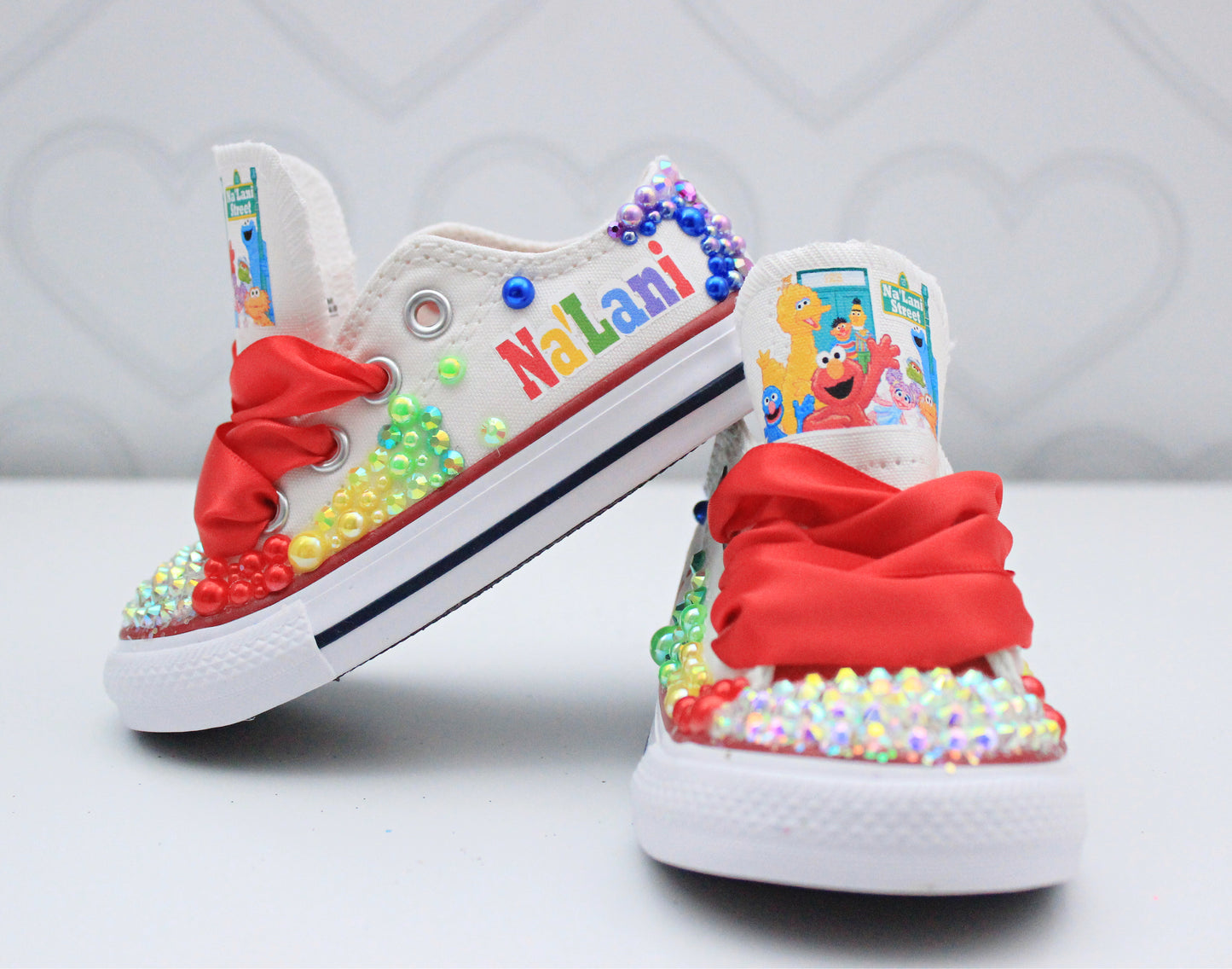 Sesame street shoes- Sesame street bling Converse-Girls Sesame street Shoes-