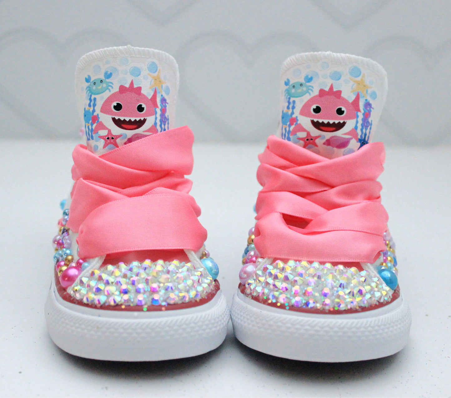 Baby shark shoes- Baby shark bling Converse-Girls Baby shark Shoes