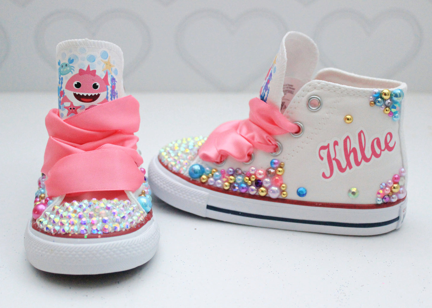 Baby shark shoes- Baby shark bling Converse-Girls Baby shark Shoes