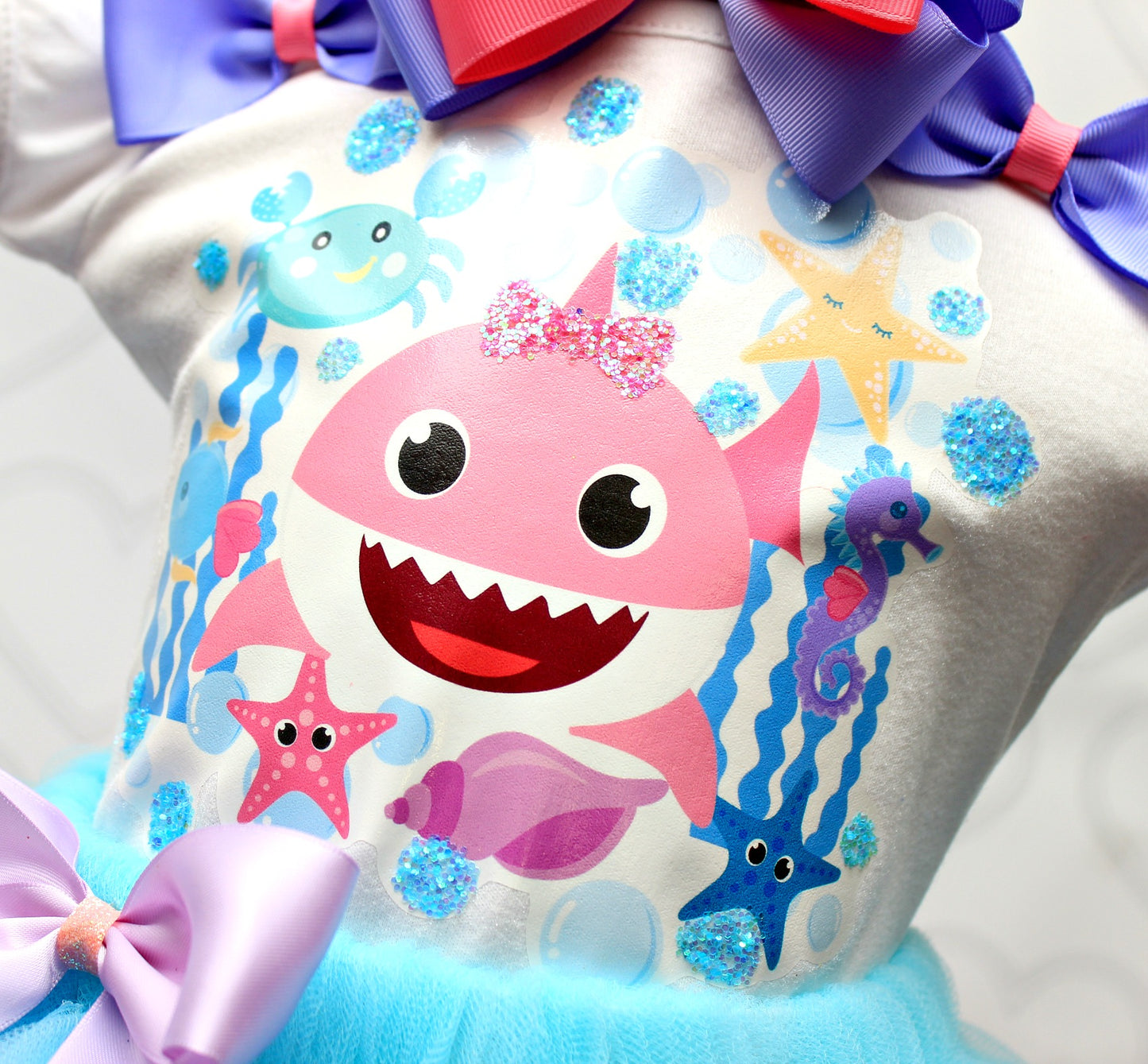 Shark tutu set-Shark outfit-Shark birthday outfit