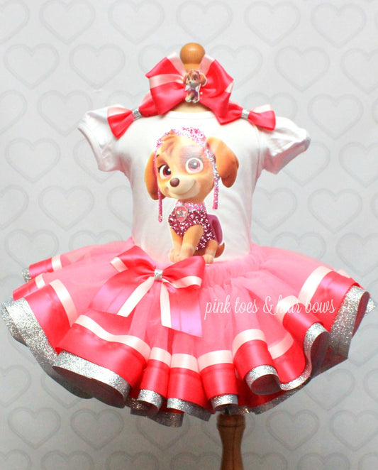 Skye Tutu set-Skye outfit-Skye dress- Paw patrol tutu set