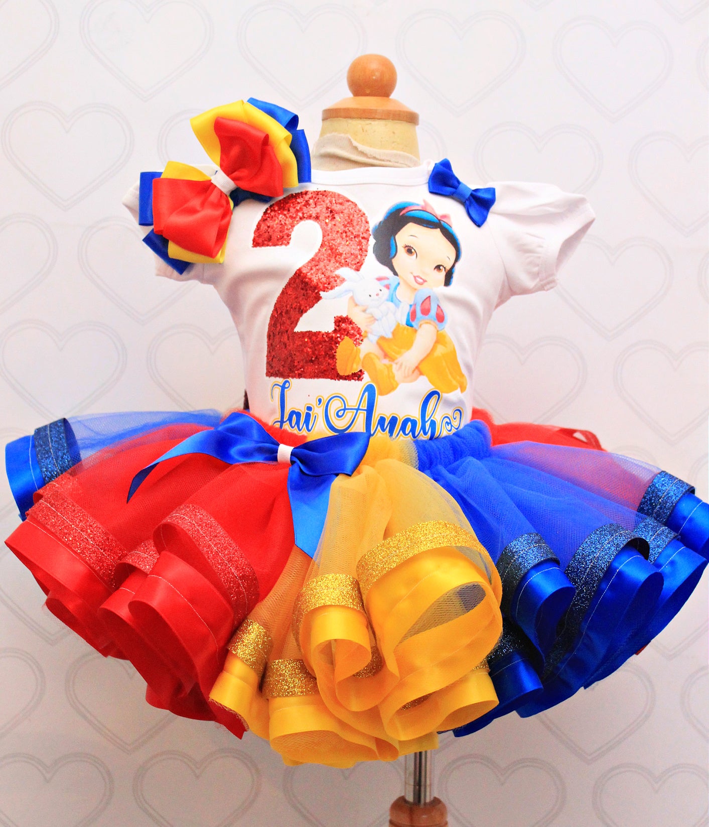Snow white tutu set- Snow white outfit-Snow white birthday outfit