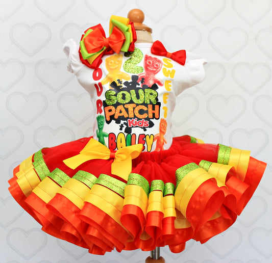 Sour Patch tutu set- Sour Patch outfit-Sour Patch dress
