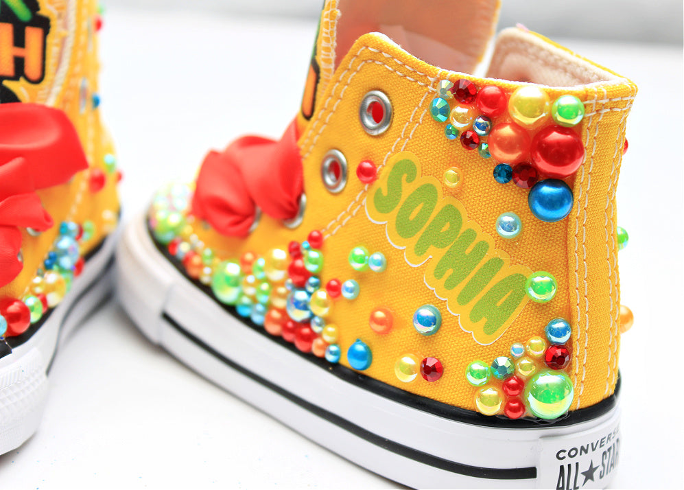 Sour Patch Kids shoes- Sour Patch bling Converse-Girls Sour Patch Shoes-Sour Patch Converse