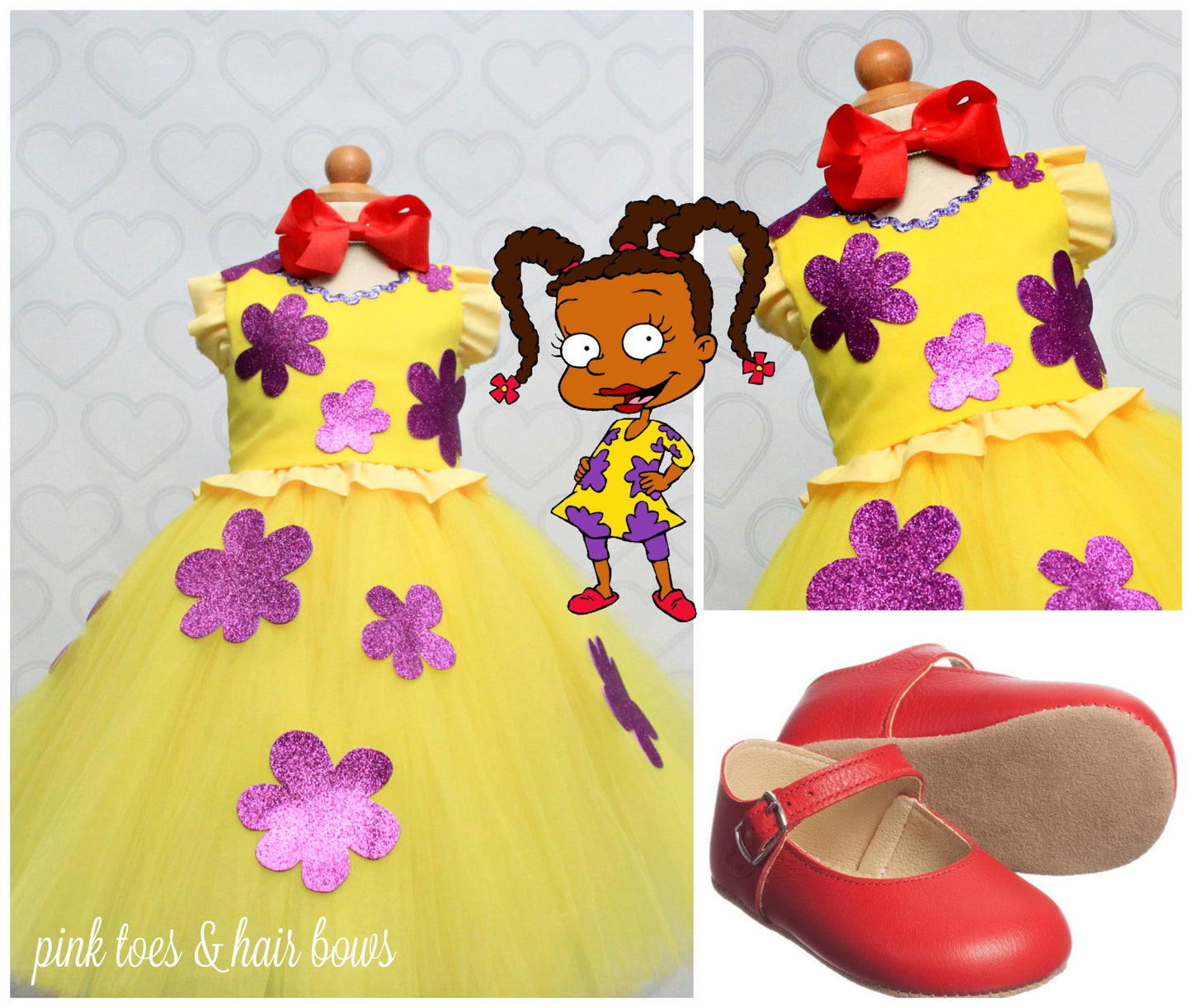 Susie Carmicheal Costume- Rugrats costume- Rugrats tutu dress-Susie carmicheal tutu-susie carmicheal dress