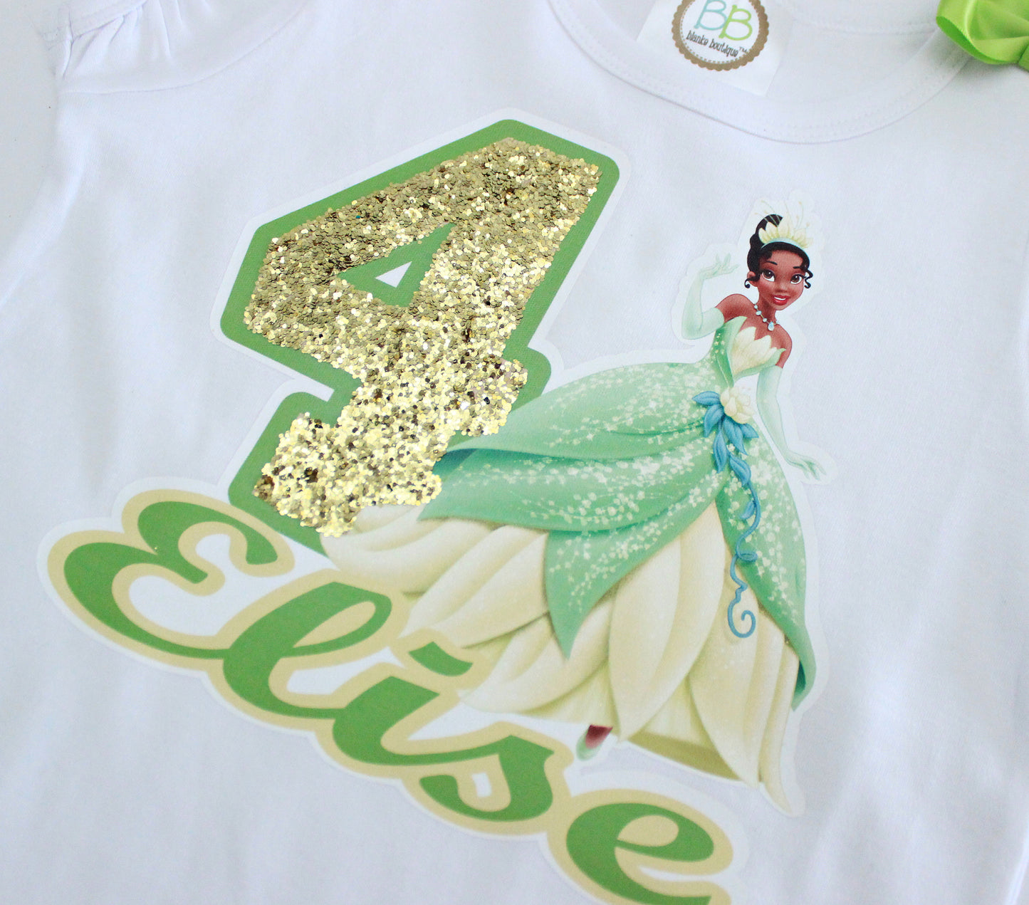 Princess Tiana tutu set- Princess Tiana outfit-Princess Tiana birthday outfit