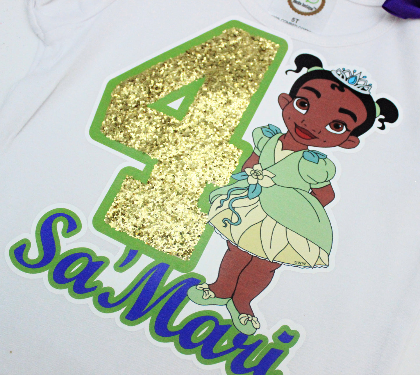 Princess Tiana tutu set- Princess Tiana outfit-Princess Tiana birthday outfit