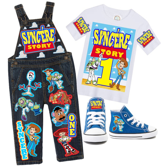 Toy story overalls-Toy story outfit-Toy story birthday shirt-toy story birthday outfit