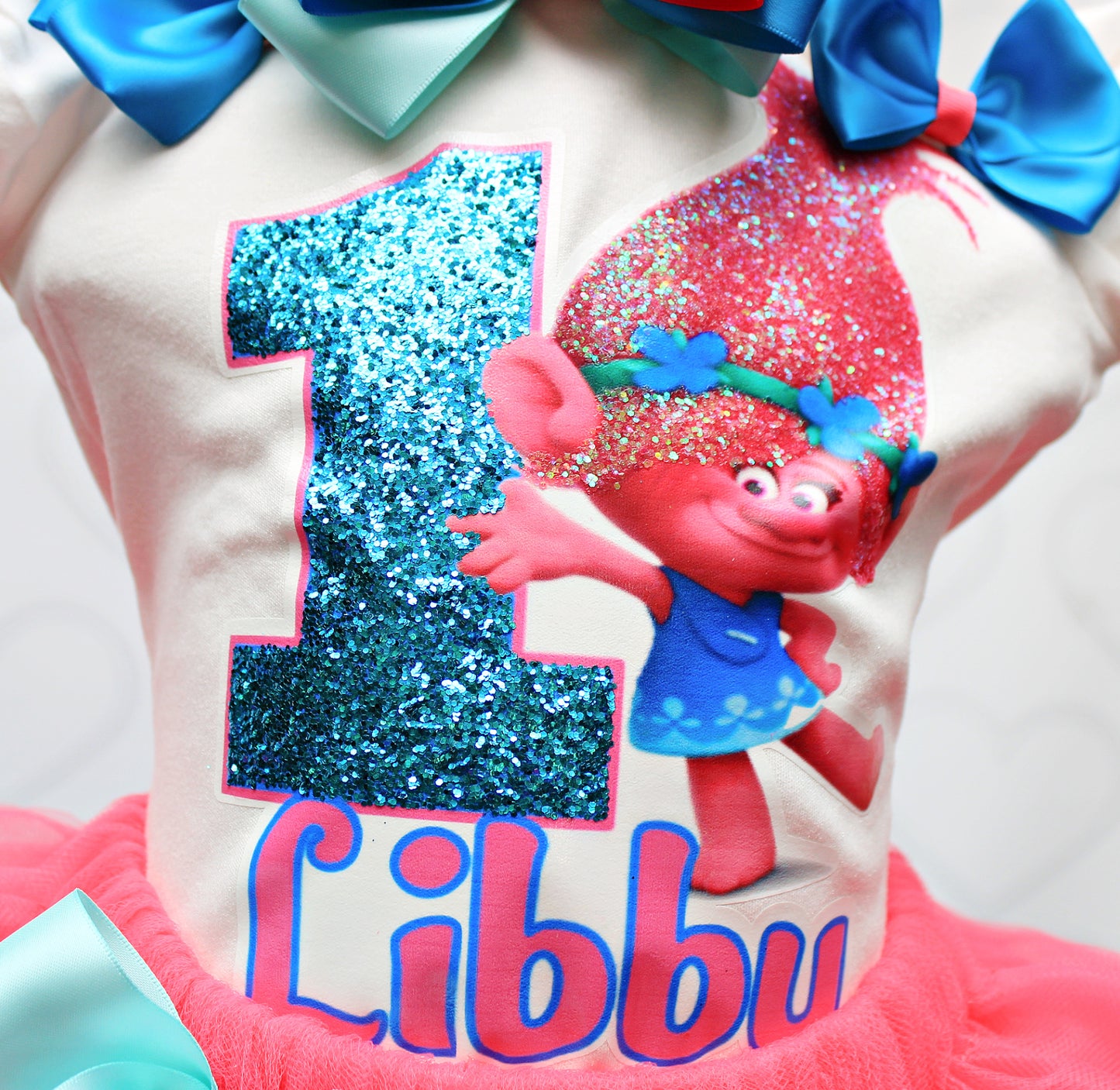 Poppy Troll tutu set-Poppy troll outfit-Poppy trolls dress