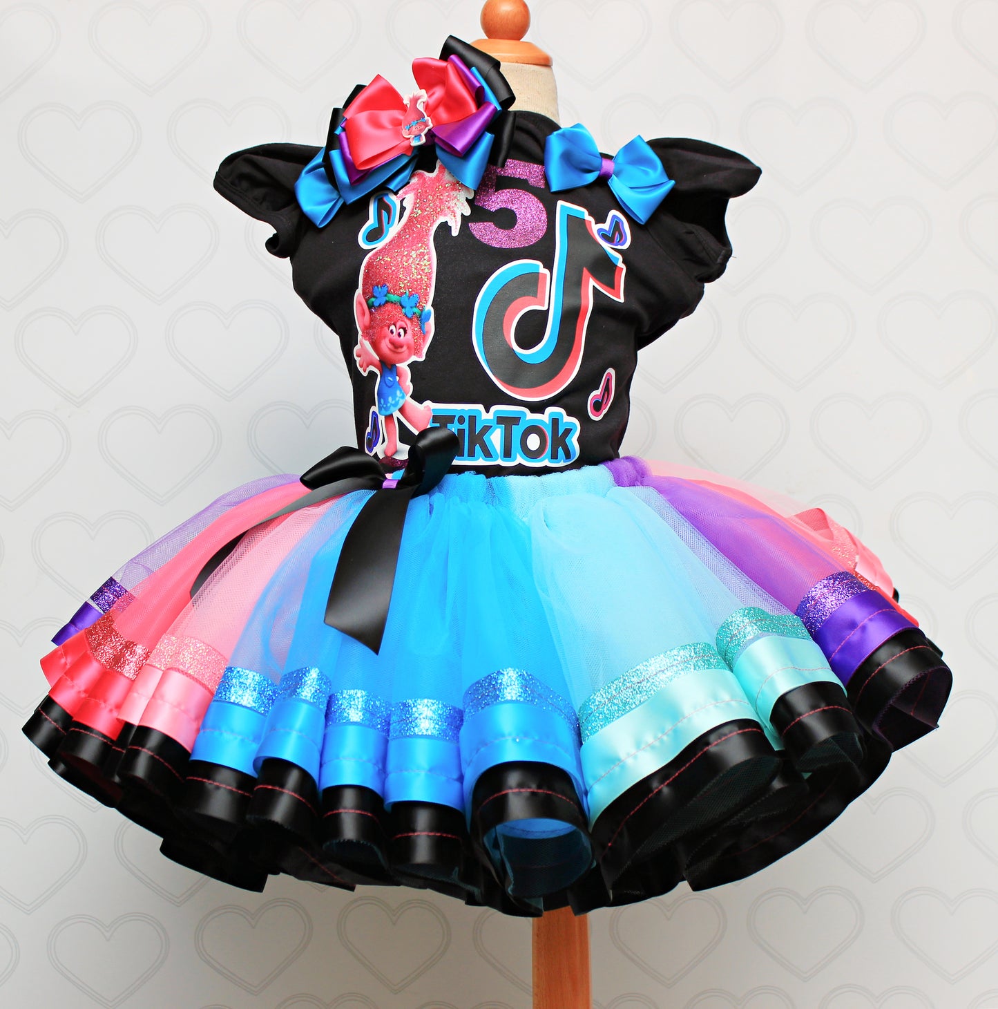Tik Tok tutu set- Tik Tok outfit-Tik tok dress-Tik Tok Birthday outfit-Troll tutu set