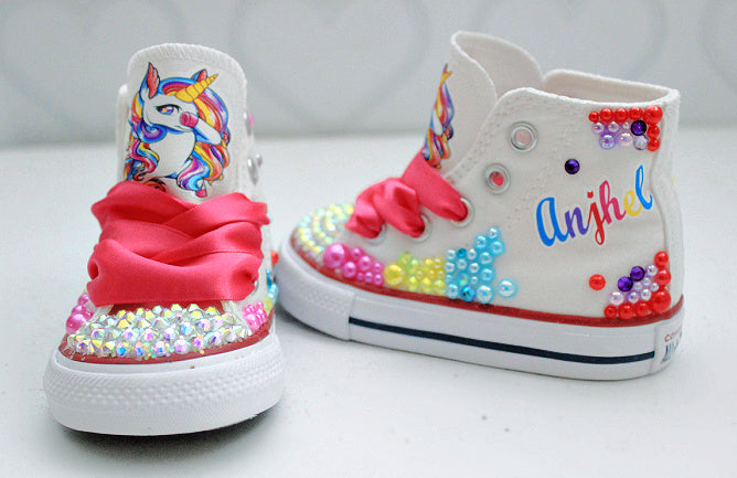 Unicorn shoes- Unicorn bling Converse-Girls Unicorn Shoes-Unicorn Converse