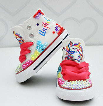 Unicorn shoes- Unicorn bling Converse-Girls Unicorn Shoes-Unicorn Converse