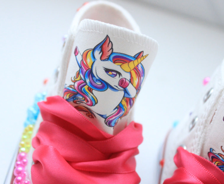 Unicorn shoes- Unicorn bling Converse-Girls Unicorn Shoes-Unicorn Converse