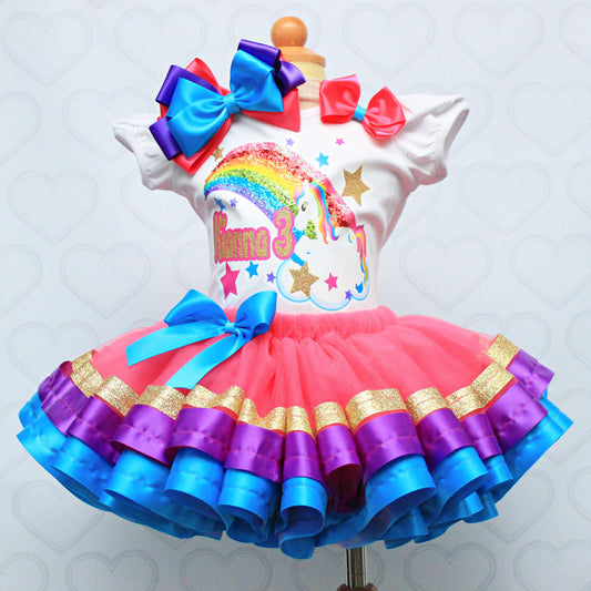 Unicorn tutu set-Unicorn outfit-Unicorn dress