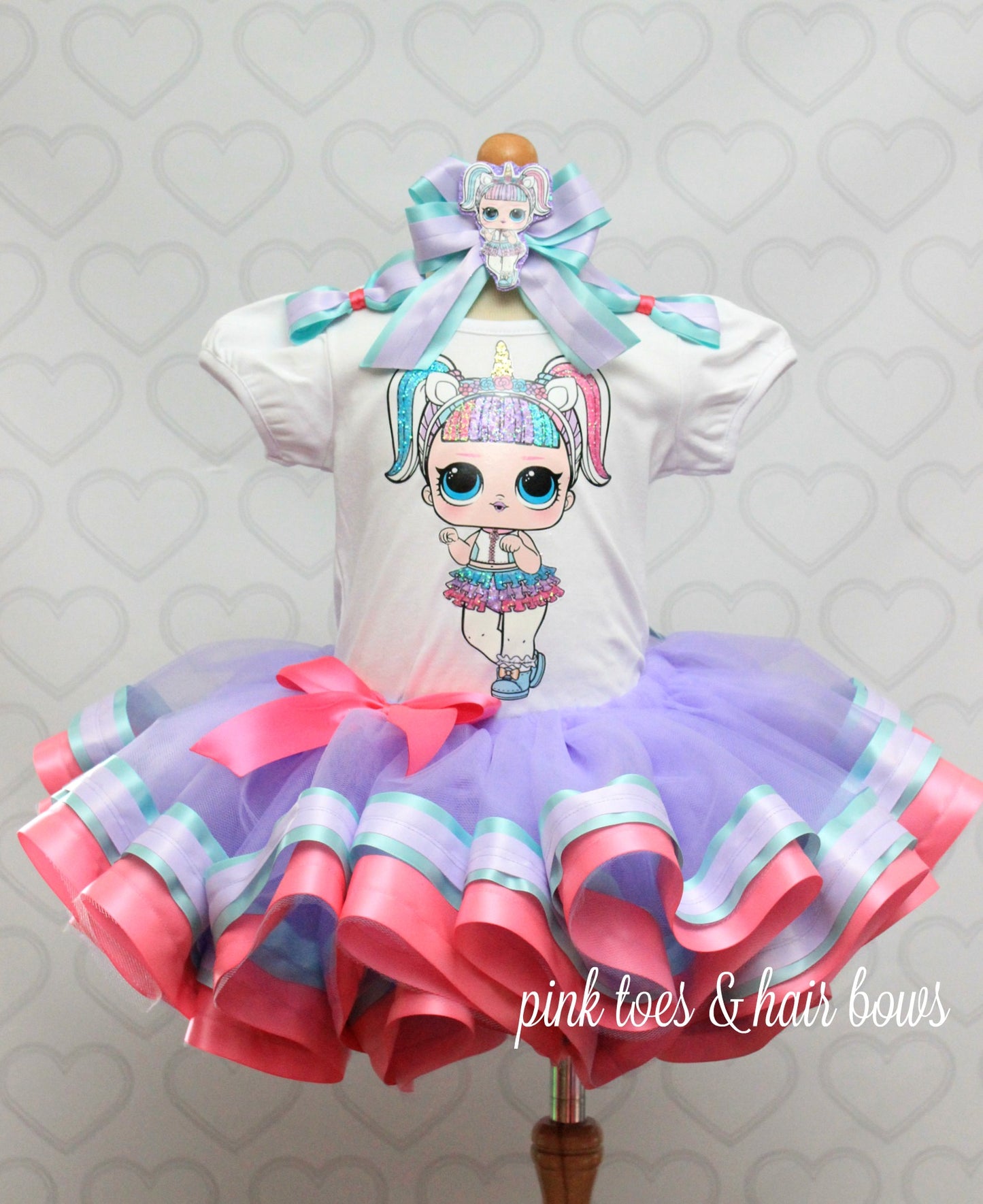 Unicorn lol surprise doll tutu set-Unicorn lol surprise outfit-Unicorn lol dress