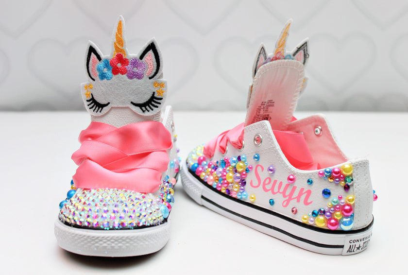 Unicorn shoes- Unicorn bling Converse-Girls Unicorn Shoes-Unicorn converse