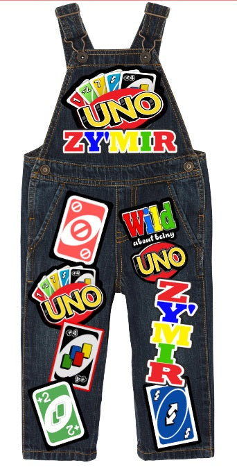 Uno overalls-Uno outfit-Uno birthday shirt-Uno birthday outfit