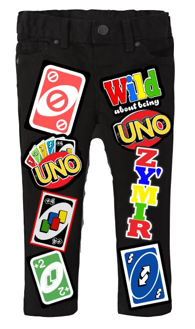 Uno Denim Set-Boys Uno denim set-Uno Birthday outfit-Uno boys outfit