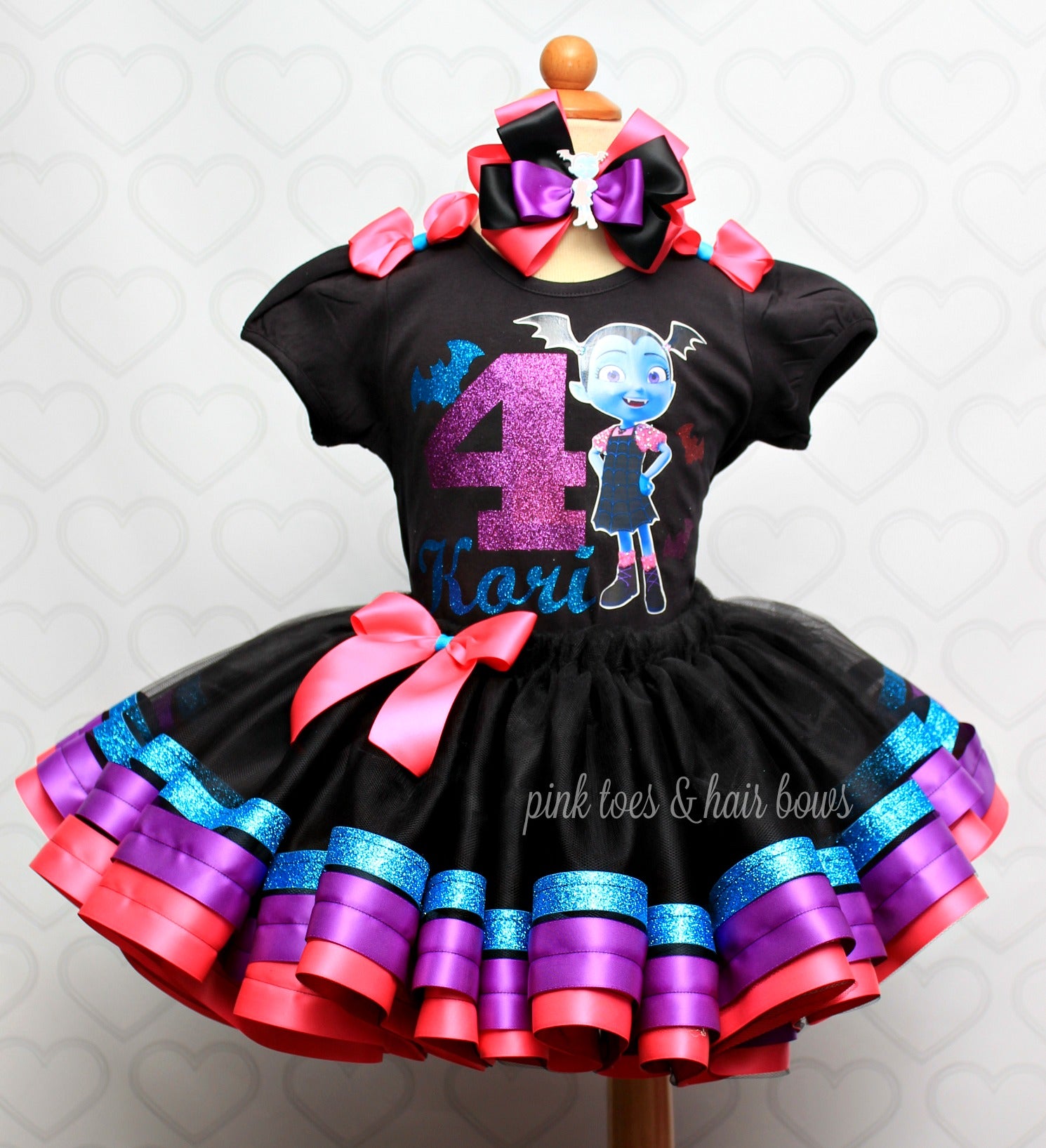 vampirina birthday dress Disney Vampirina Inspired Vampire Tutu Dress Pageant Ball Gown Birthday Party Costume Cosplay