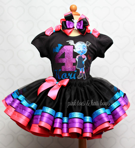 Vampirina tutu set- Vampirina outfit-Vampirina dress-Vampirina birthday(deluxe)