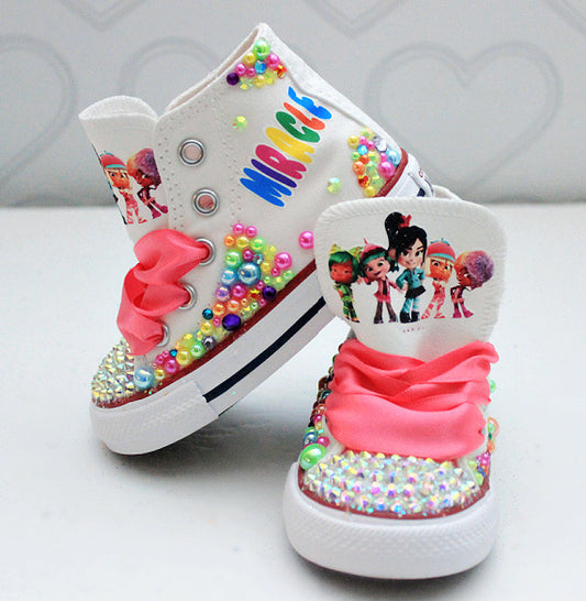 Vannelope shoes- Vannelope bling Converse-Girls Vannelope Shoes-Vannelope Converse-wreck it ralph