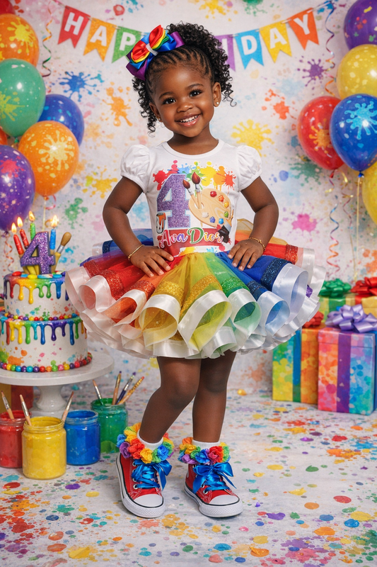 Paint tutu set-Paint outfit-Paint dress-Paint Party tutu-Art tutu set